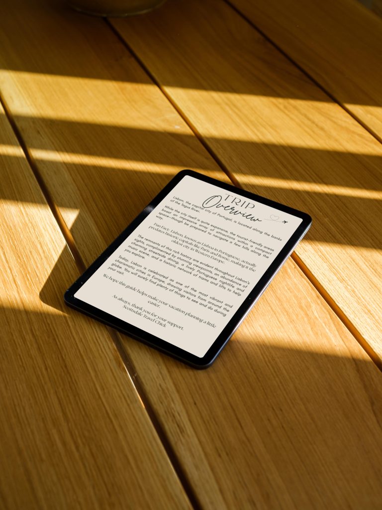 Best of Maui: Beaches, Hikes & Hidden Gems Tablet displaying trip overview on wooden table.